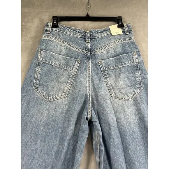 Free People Old West Slouchy Jeans Size 27 High Rise - Picture 8 of 13